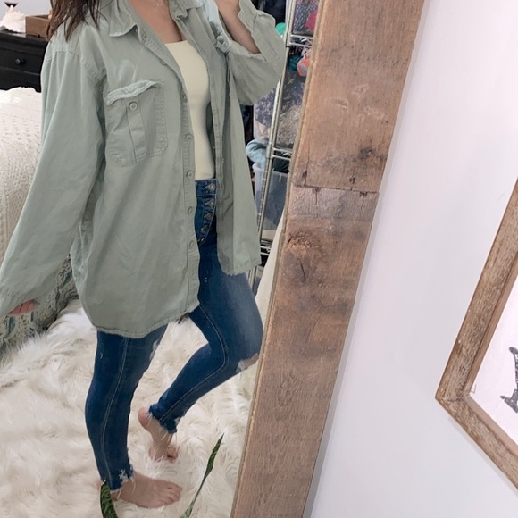 Green button down shirt size 18W - Picture 2 of 4